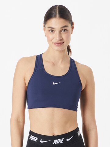 NIKE Bustier Sport bh in Blauw: voorkant