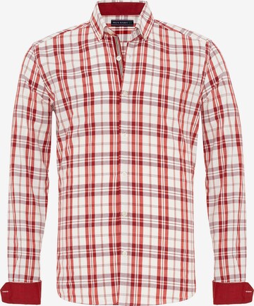 Felix Hardy Button Up Shirt in Red: front