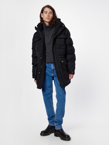 melns Superdry Ziemas parka 'Chinook'