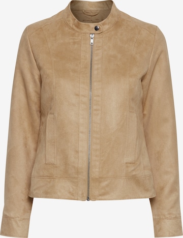 Oxmo Between-Season Jacket 'Peggy' in Brown: front