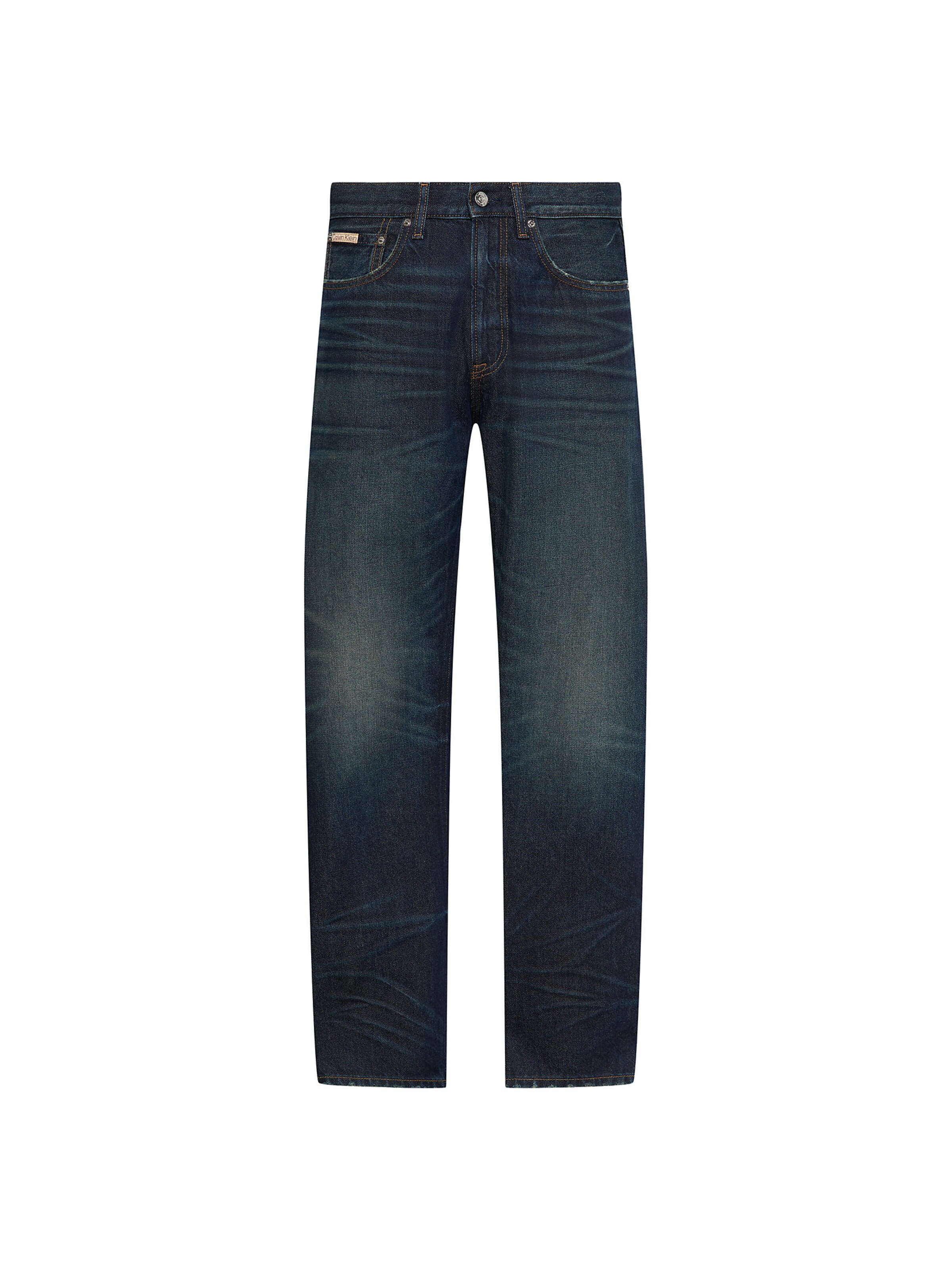 Calvin Klein Jeans Loosefit Jeans in Blauw: voorkant