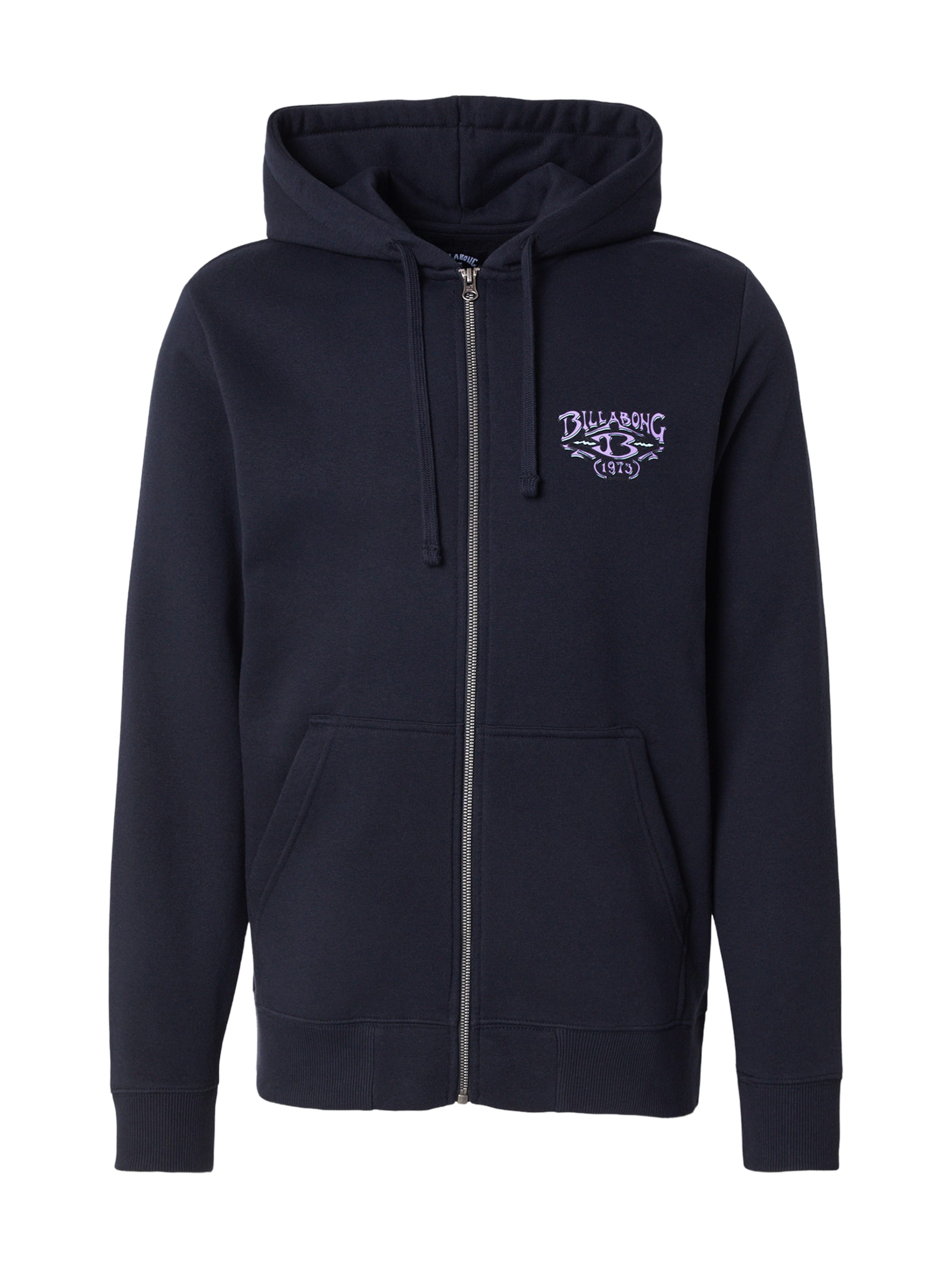 BILLABONG Sweatjakke 'FOUNDATION' i XS i mørkeblå / lavendel, Produktvisning