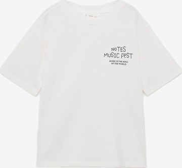 MANGO KIDS Paita 'NOTES' värissä valkoinen: etupuoli