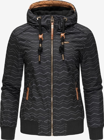 Ragwear Zimska jakna 'Druna' | črna barva: sprednja stran