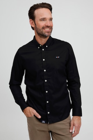 FQ1924 Regular fit Button Up Shirt 'Halvar' in Black: front