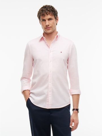TOMMY HILFIGER Slim fit Zakelijk overhemd 'Flex' in Roze: voorkant