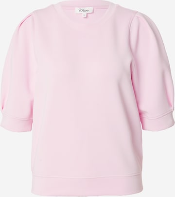 Sweat-shirt s.Oliver en rose : devant