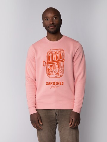 Watapparel Sweatshirt 'Sardines Portugal' in Roze: voorkant