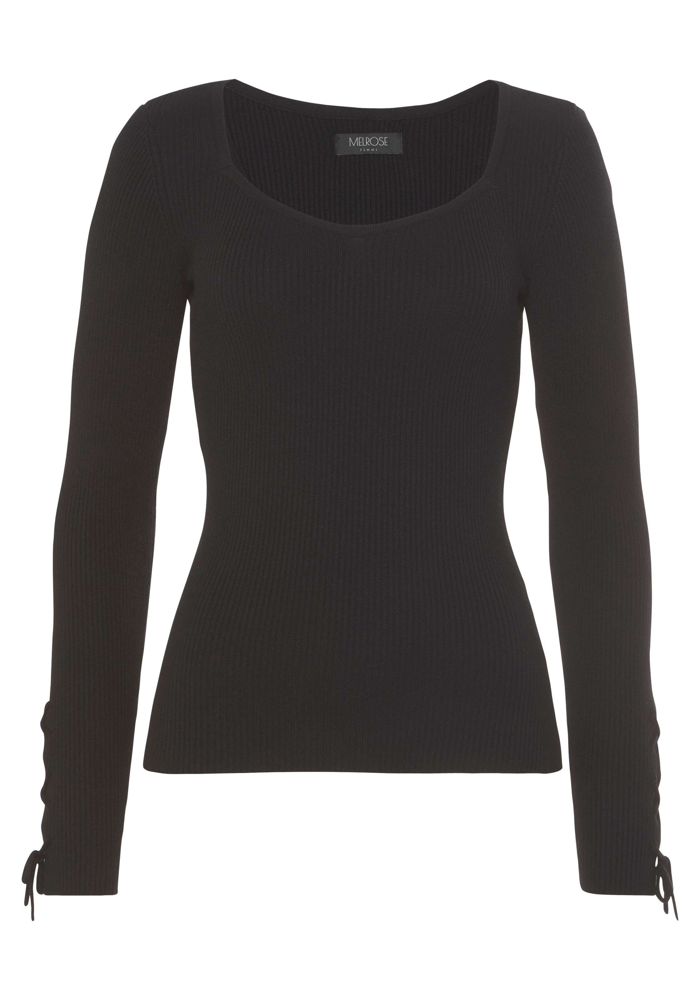MELROSE Pullover in Schwarz: Vorderseite