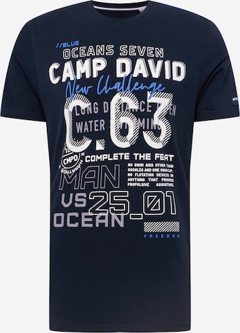 CAMP DAVID Shirt 'Ocean´s Seven' in Blue: front