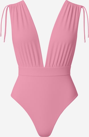 SEA ME SWIM High neck Swimsuit 'CAYMAN' in Pink: front