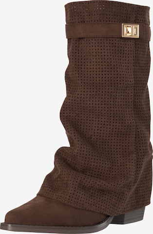 Bottes Salinyang en marron : devant