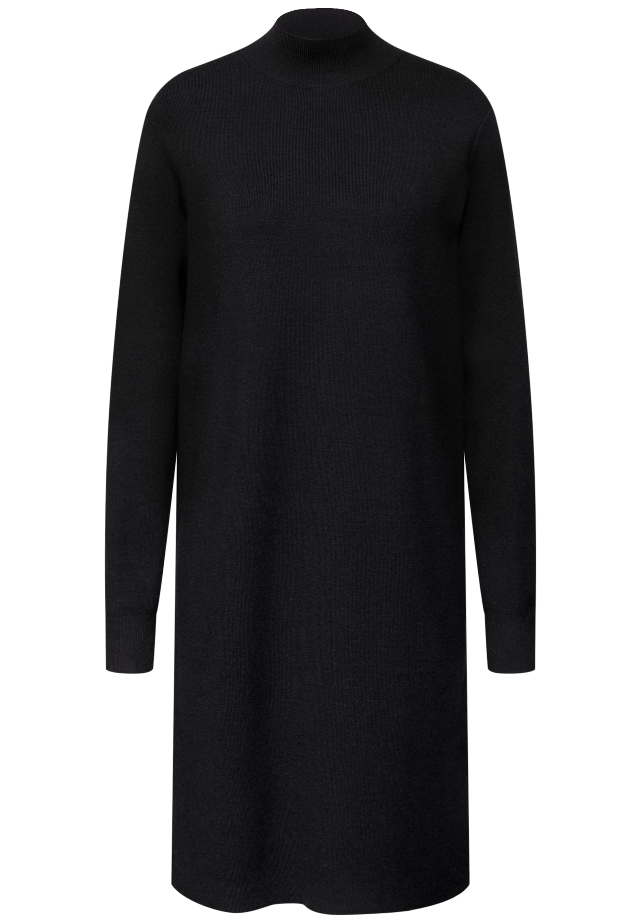 STREET ONE Knitted dress in Black: front