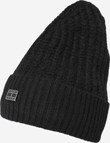 Bonnet Tommy Jeans en noir : devant