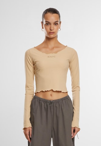 Maglietta di Karl Kani in beige: frontale