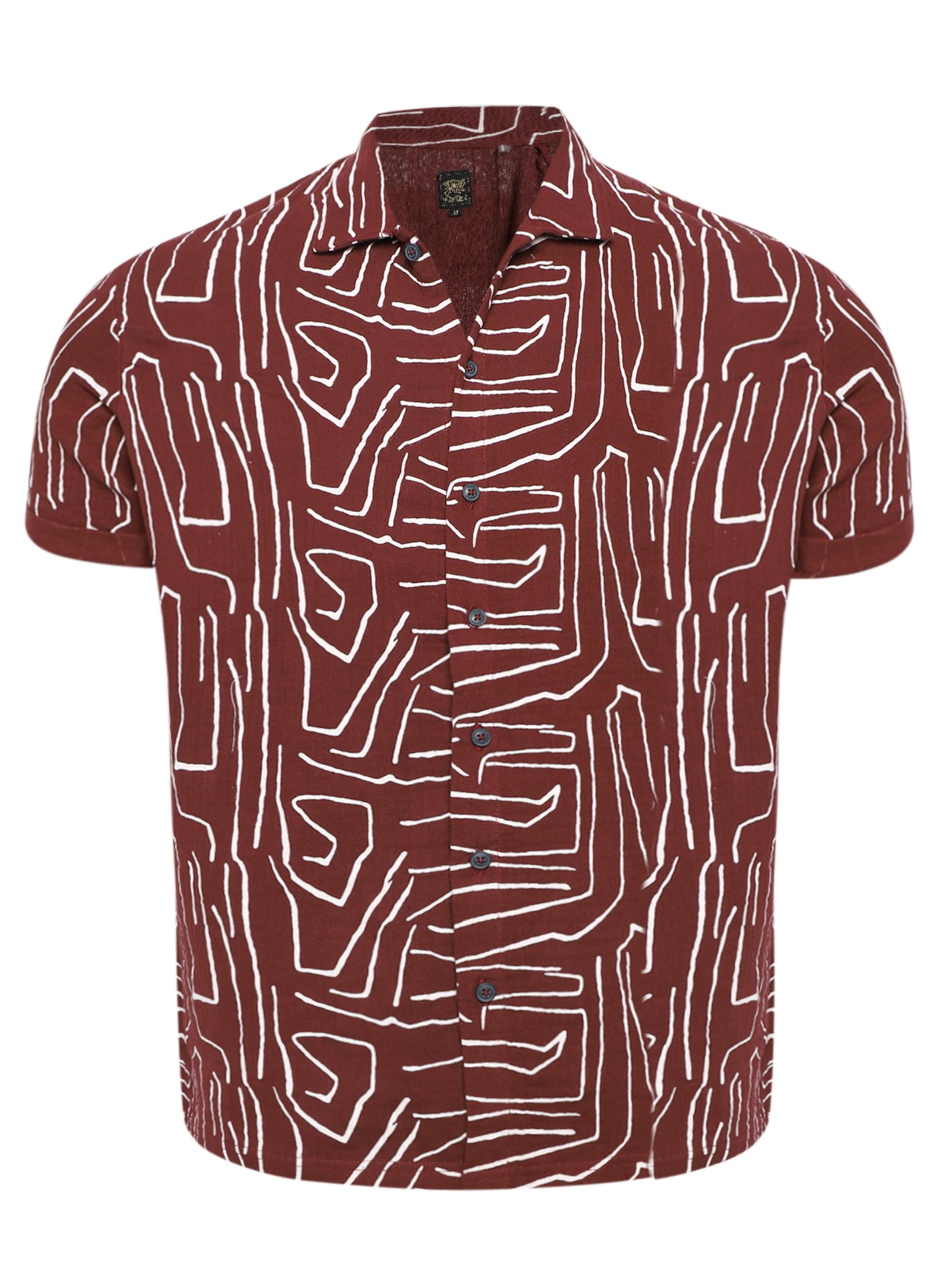 Campus Sutra Comfort fit Koszula 'Archer' w kolorze czerwony: przód