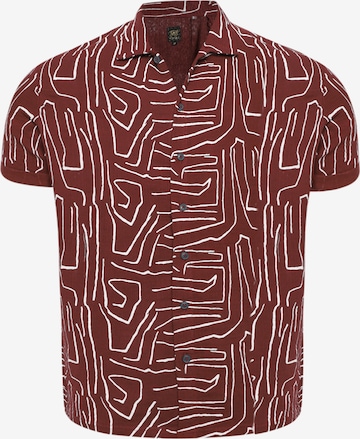 Campus Sutra - Ajuste confortable Camisa 'Archer' en rojo: frente