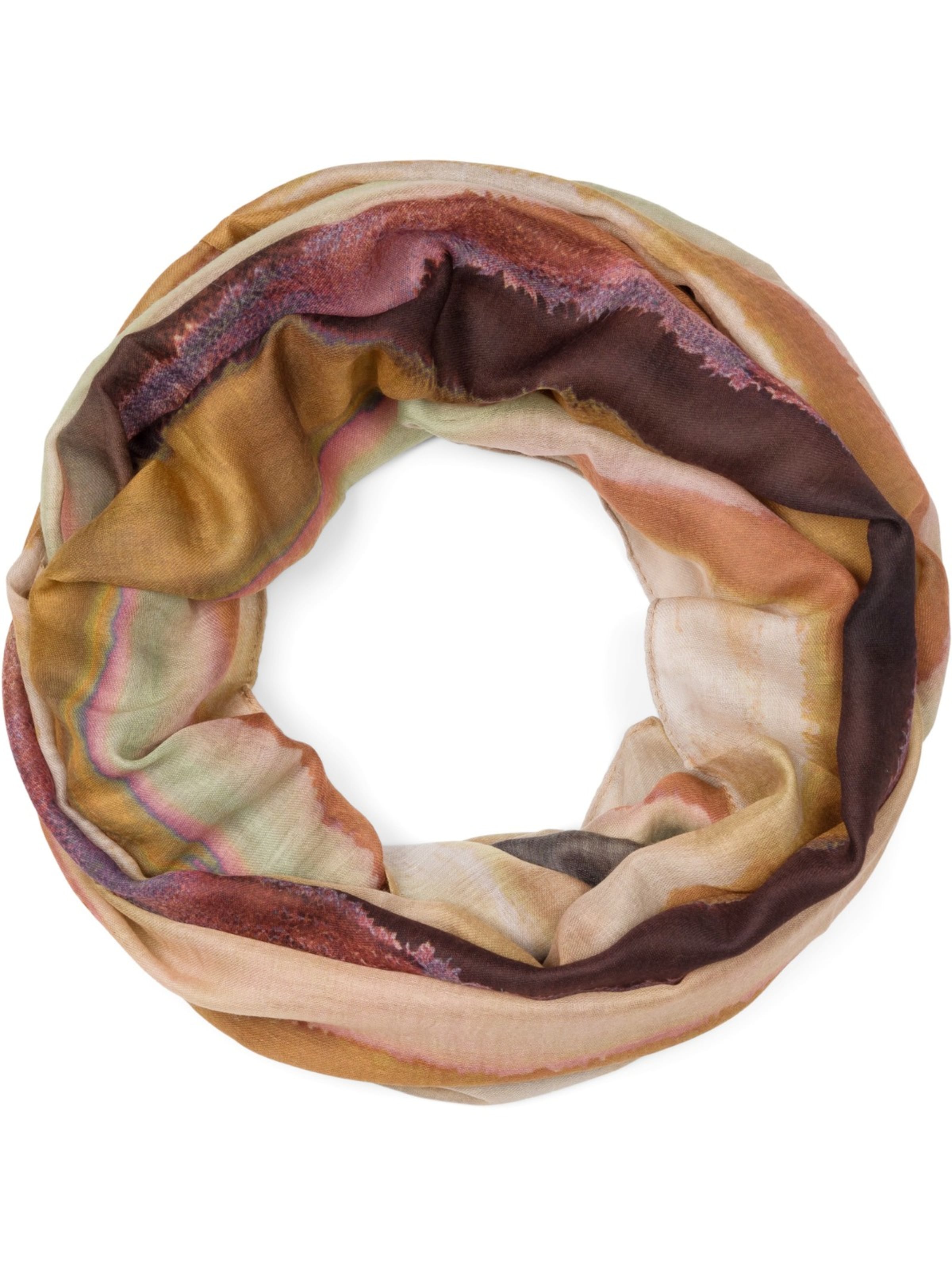 styleBREAKER Schlauchschal 'Bunter Loop Aquarell Farbverlauf Streifen'‌‌ in Gelb: Vorderseite