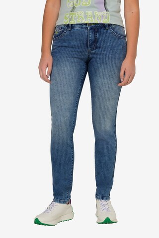 LAURASØN Slimfit Jeans in Blauw: voorkant