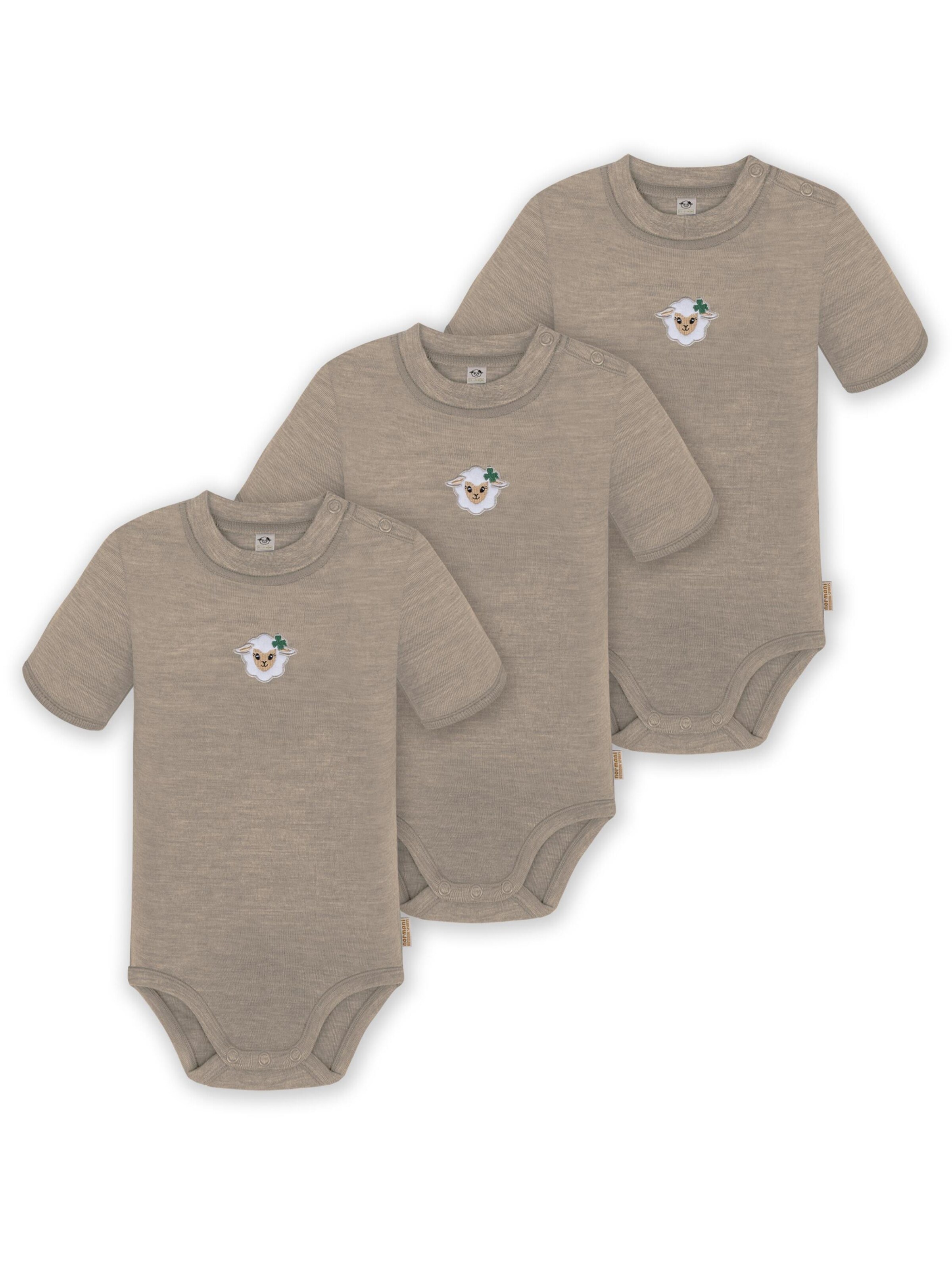 Barboteuse / body 'Tihoi' normani en beige : devant