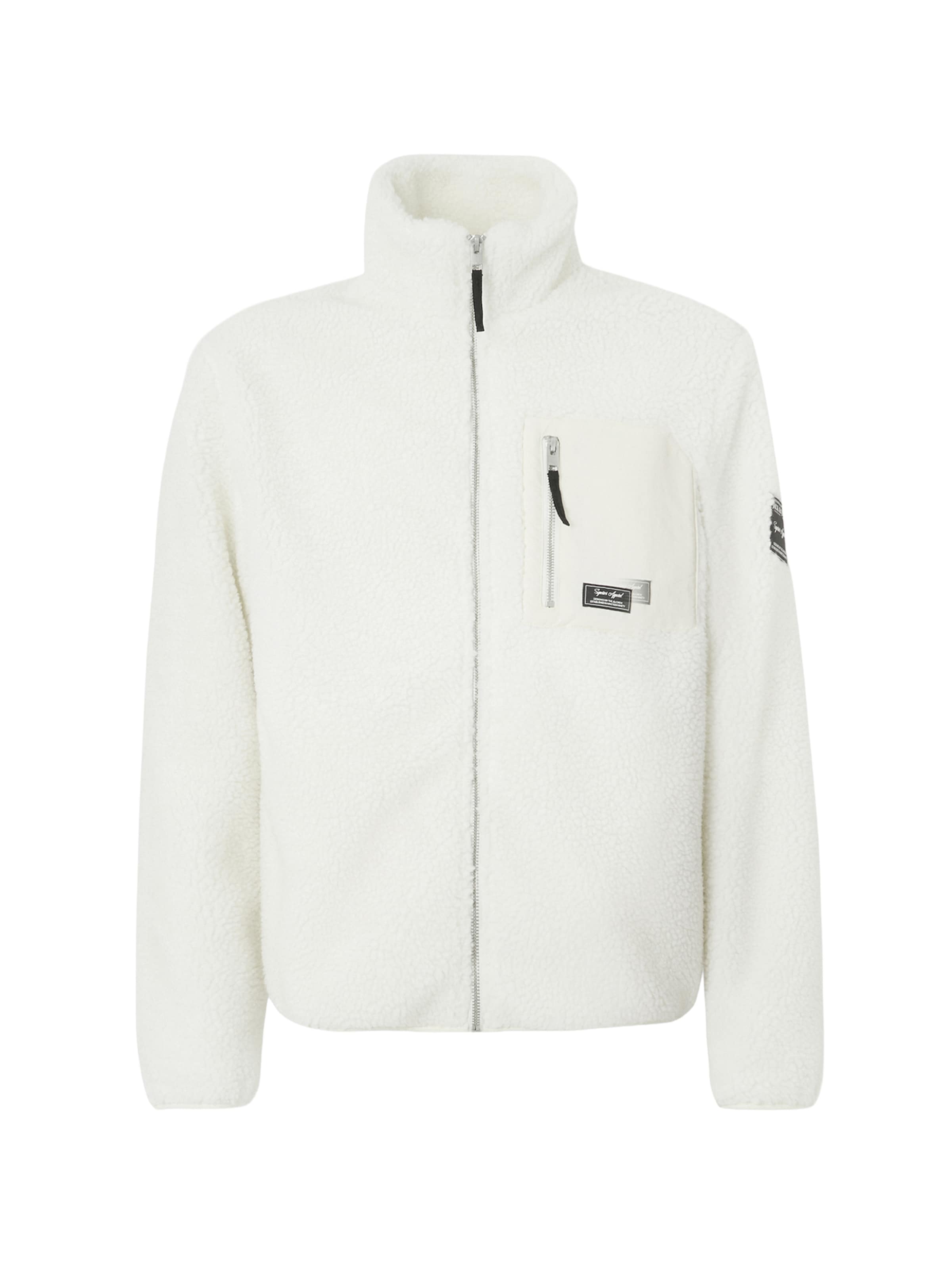 JACK & JONES Преходно яке 'JJDAYTONA' в бяло: отпред