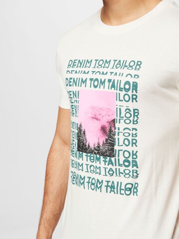 TOM TAILOR DENIM قميص بلون بيج