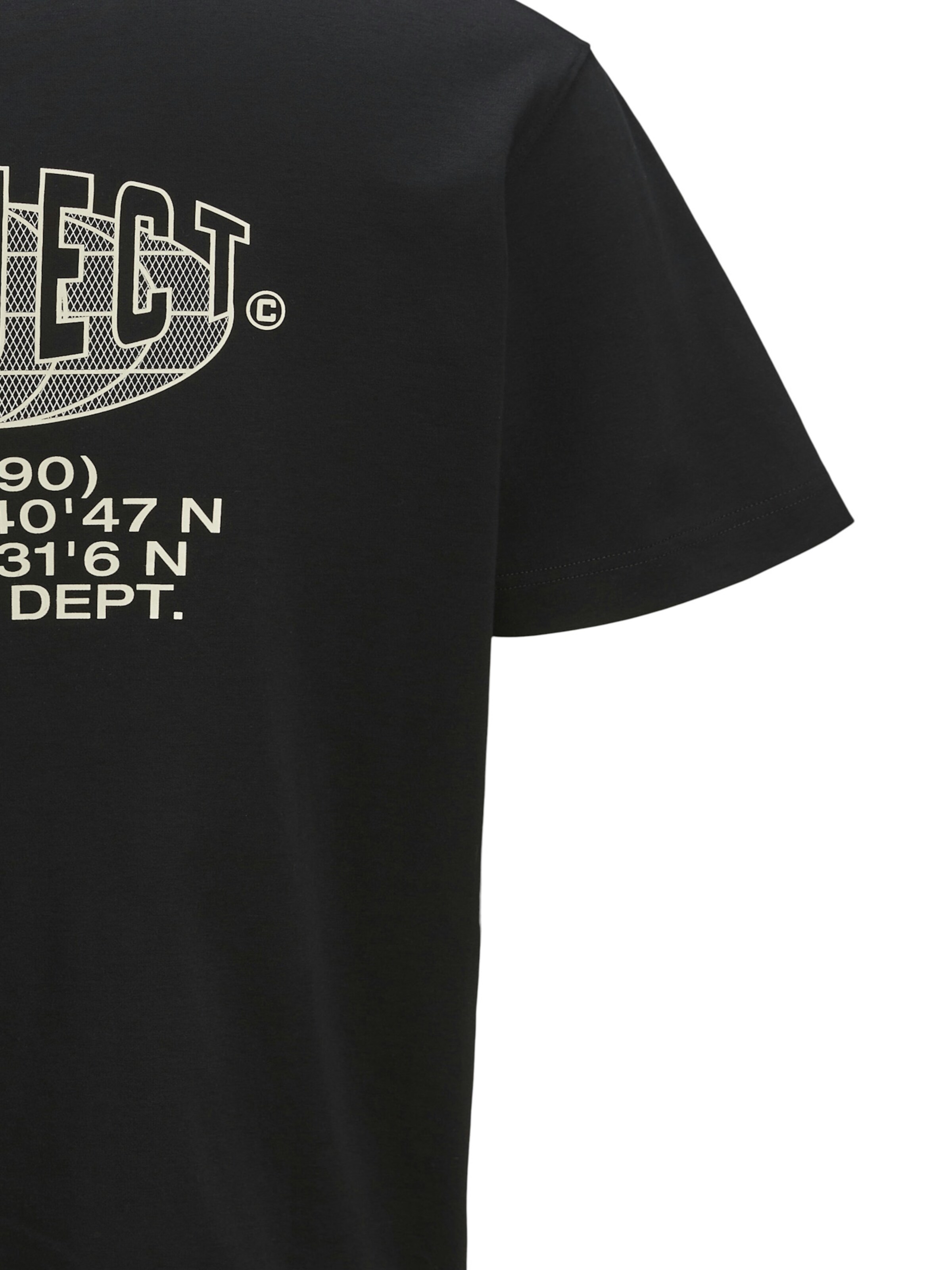 Jack & Jones Junior Shirts 'Concrete Globe' i sort