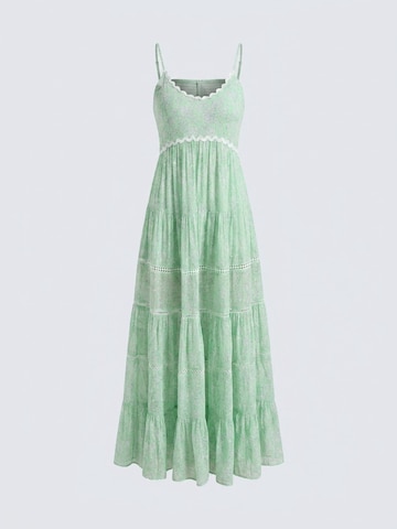 Miss June Kjole 'Robe Longue Graciela' i grøn: forside