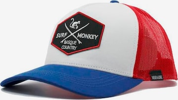 Surf Monkey Athletic Cap in Red: front