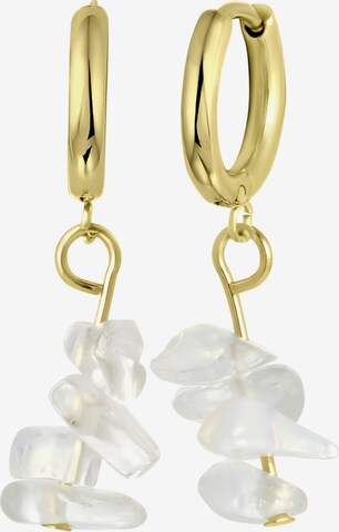 Boucles d'oreilles Lucardi en or : devant