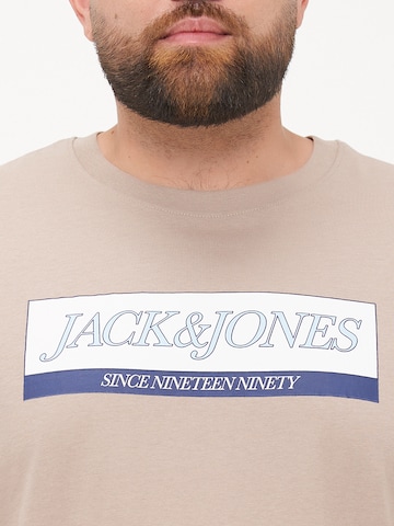 Jack & Jones Plus Футболка 'JORINWOOD' в Бежевый