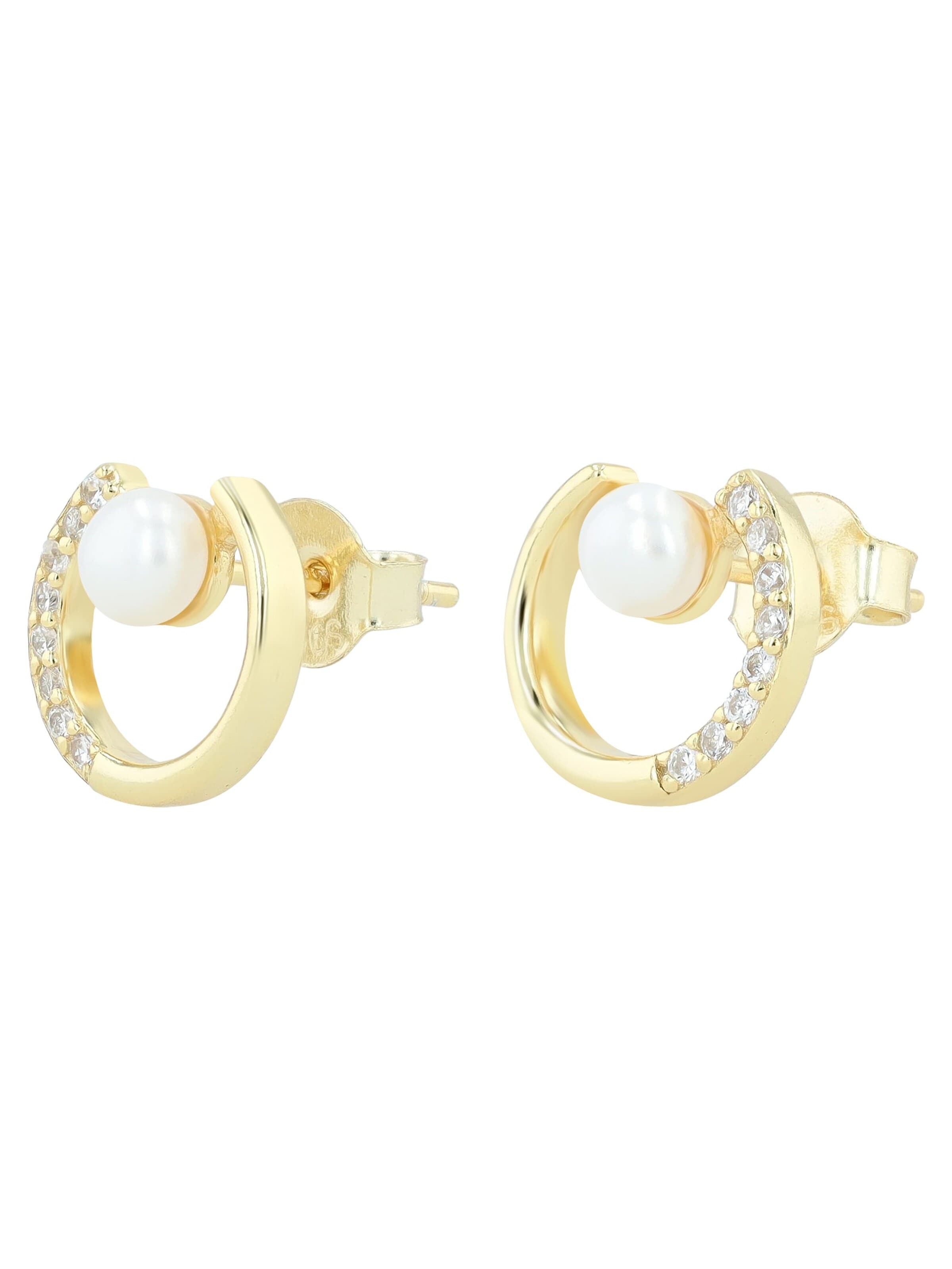 Akzent Earrings '"Nicki" aus 925 Sterlingsilber, rhodiniert, langlebig' in Gold