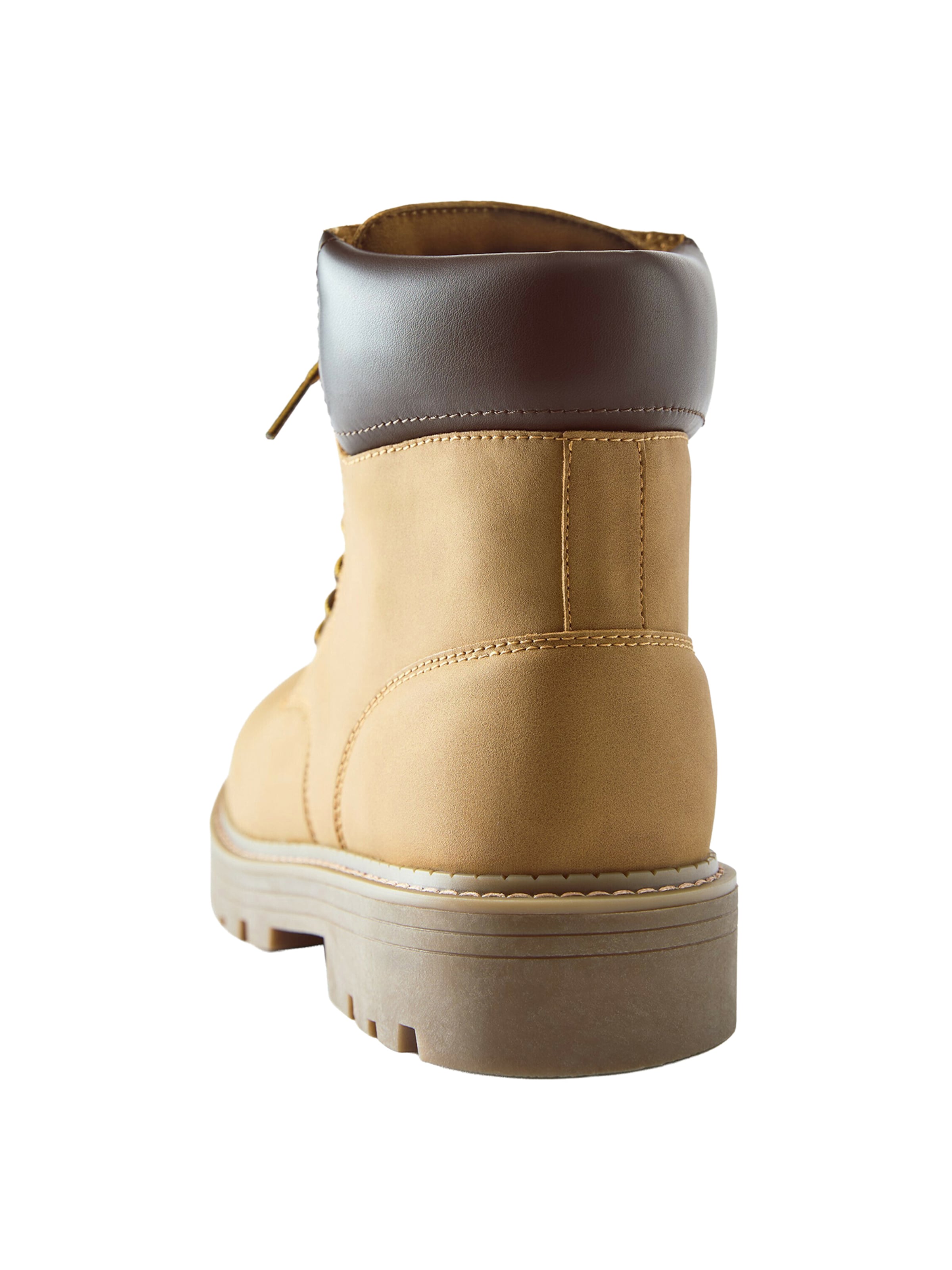 Pull&Bear Lace-Up Boots in Yellow