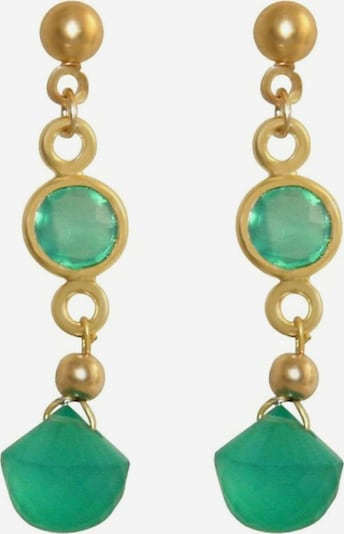 Gemshine Ohrringe in gold / grün, Produktansicht