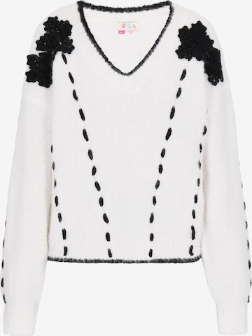 IZIAŠiroki pulover - bijela boja: prednji dio