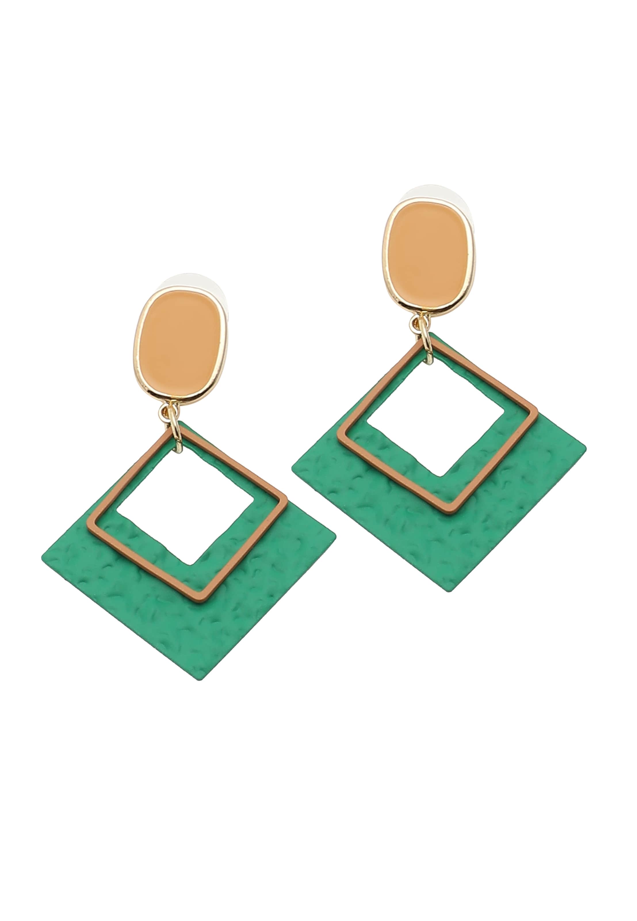 SOHI Náušnice 'Annalee' – zelená: přední strana