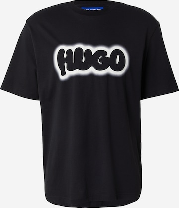 HUGO - Camisa 'Nulibax' em preto: frente