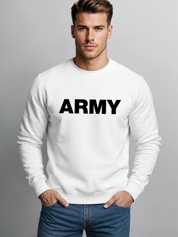 Neverless Sweatshirt 'Army'‌‌‌‌ in Weiß: Vorderseite