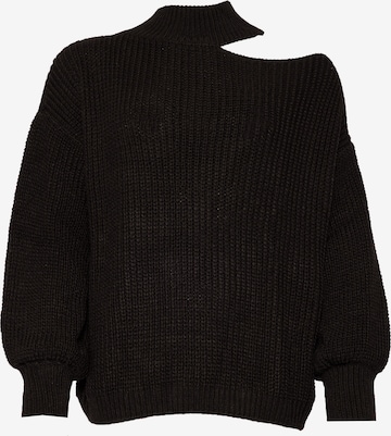 SASSYCLASSY Oversized Sweater in Black: front