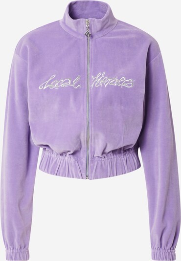 LOCAL HEROES Sweatjacke in lila / silber, Produktansicht