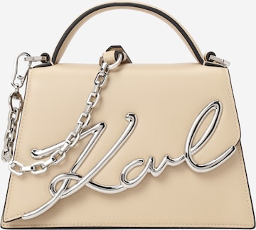 Karl Lagerfeld Handtas 'Signature 2.0' in Beige: voorkant