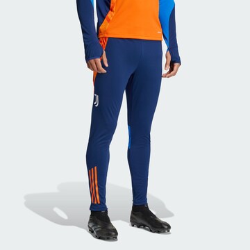 ADIDAS PERFORMANCE Tapered Sports trousers 'Juventus Turin Tiro 24 Competition' in Blue: front