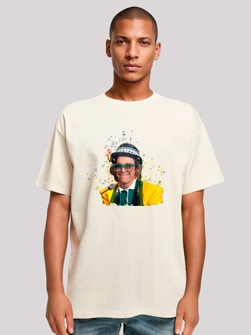 T-Shirt 'TV Times Elton John At The Piano 1977' F4NT4STIC en beige : devant