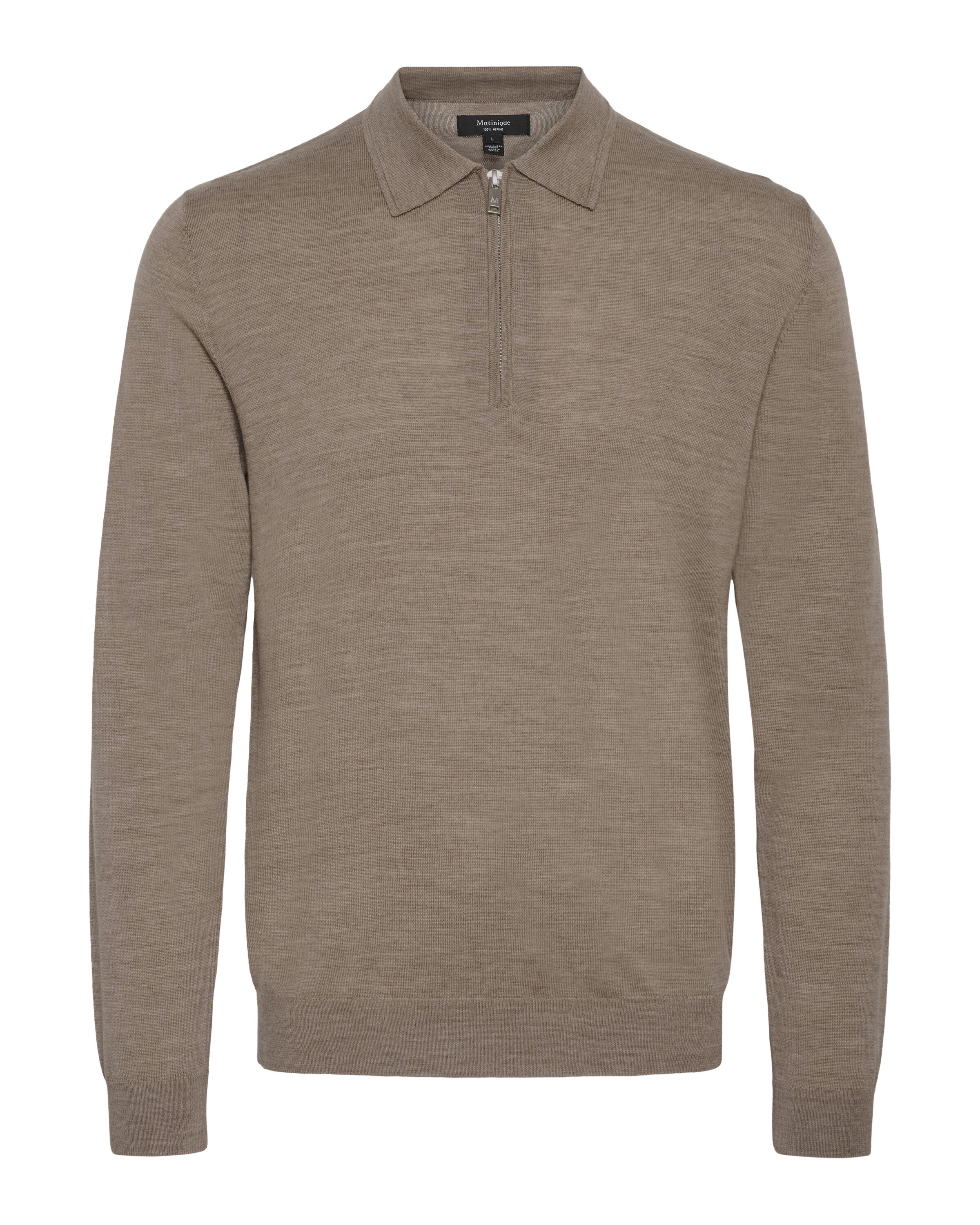 Matinique Pullover 'Polo' in Braun