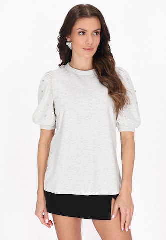 faina Blouse in Grijs: voorkant