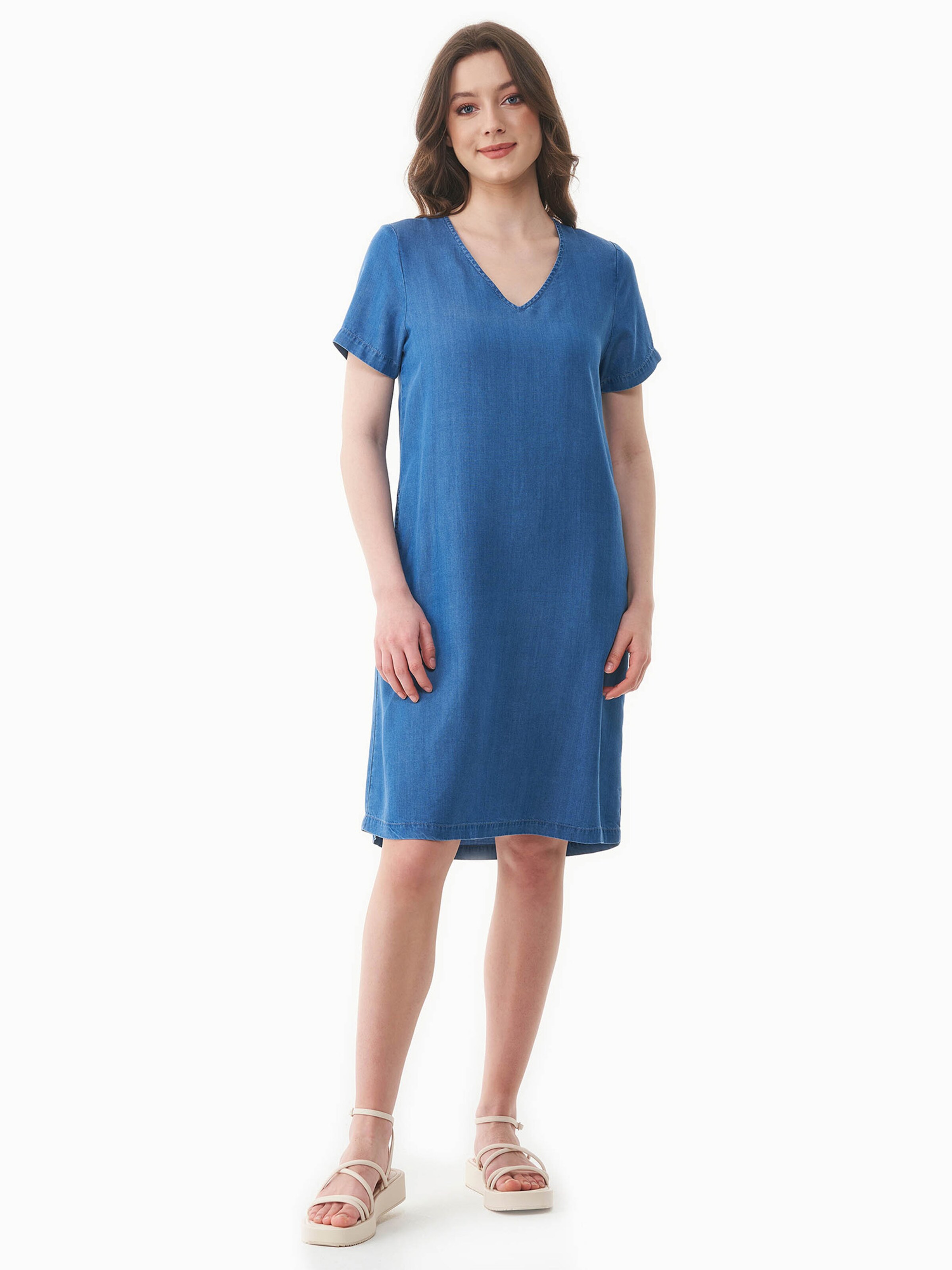 Organication Kleid in Blau: Vorderseite