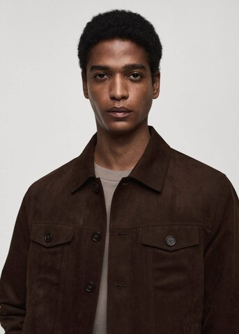 MANGO MAN Between-Season Jacket 'Benton' in Brown: front