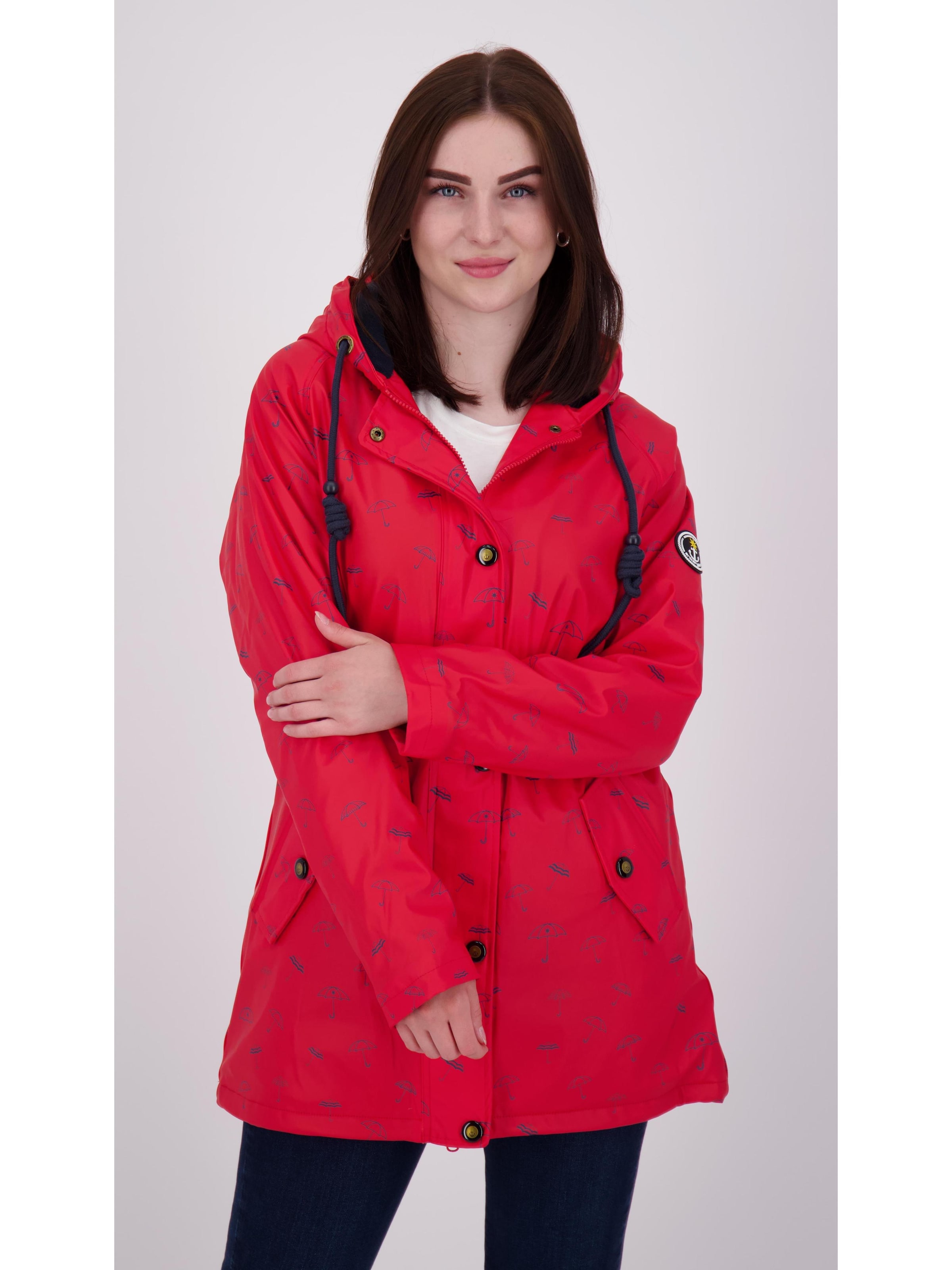 ankerglut Outdoor jacket 'Friesennerz ANKERGLUTMEER' in Red: front