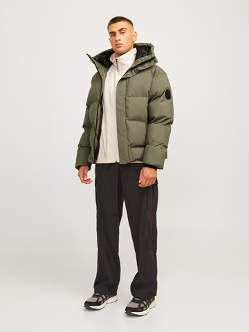 JACK & JONES Winter Jacket 'JCOALPHA' in Green