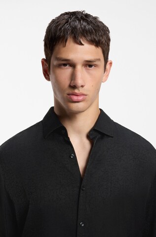 HUGO Regular fit Button Up Shirt in Black